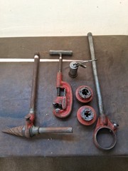 Ridgid 12-R W/1/2&Prime;, 3/4&Prime; Dies & Spiral Reamer+ Number 2A 1/8&Prime; To 2&Prime; Pipe Cutter