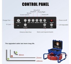 Pipe Inspection Camera 512hz Drain Sewer Camera Self Leveling with Locator 50 m