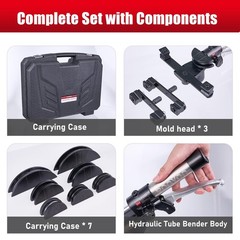ROGVOC Hydraulic Tubing Bender Kit 1/4&Prime;&ndash;7/8&Prime;, 180 Degree Pipe Bender Tool