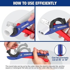 WORKPRO PEX Pipe Cutter Hose Cutter Tubing Cutter w/1/8&Prime;-1-5/8&Prime; Cutting Capacity