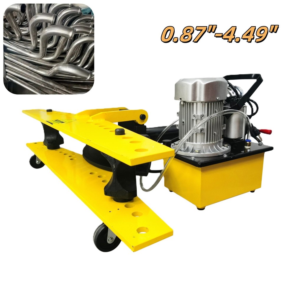 110V Heavy-duty Electric Hydraulic Round Pipe Bending Machine 0.87&Prime;-4.49&Prime;