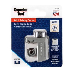 Superior Tool Mini Tube Cutter 7/8 in Black Gray Pipe Cutter