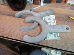 LARGE INDUSTRIAL ALUMINUM OPEN END WRENCH 3-3/4 20393 -3&Prime; 20394 tool OF 2