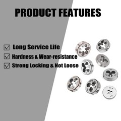 M2.5 X 0.45 Metric Round Die, Machine Thread Right Hand Threading Die, Alloy &hellip;