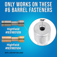 TTBW-158 Steel Barrel Fastener Plunger Tool for Water Utility Fasteners with 0.1