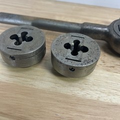 Greenfield Little Giant Die Set Lot Inserts Greenfield 7/16&rdquo; NF20 3/8&rdquo; NF24 1/2&rdquo;