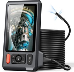 Waterproof 1080P Industrial Borescope with 50FT Cable & 5-Inch IPS Display
