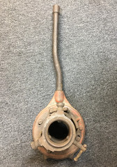 RIDGID NO.65-R, THREADS 1&Prime; TO 2&Prime; PIPE, 17&Prime; HANDLE, USA, VINTAGE