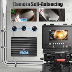 50m Pipe Inspection Camera Drain Sewer Camera 512HZ Self-leveling Meter Counter