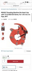 Ridgid 97075 815A Self-Opening Right Hand Die Head 1/8&Prime; &ndash; 2&Prime;