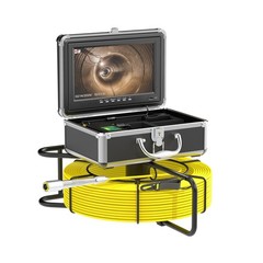 50M Sewer Pipe Inspection Camera w/ Meter Counter 7mm Cable Video Borescope 10&Prime;