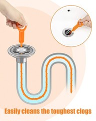 25 Inch Snake Drain Clog Remover Tool, 6PCS Hair Drain Cleaner Tool, Hair Cat&hellip;
