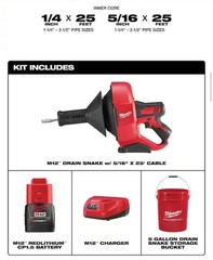 Milwaukee 2571-20 M12 Drain Snake Kit