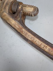 Ridgid E14 Vintage Offset Pipe Wrench 14&Prime; USA Pat 1727639 Heavy Duty Bent Handle