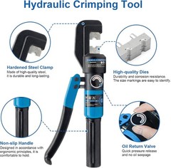 Hydraulic Crimping Tool with 13 Dies, 10 Ton Battery Cable Crimper Tool & Wire R