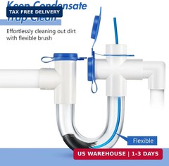 3 Pcs Condensate Trap Flexible Drain Brush, 16 Inch AC Drain Line Cleaning Brush