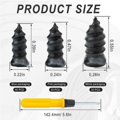 102 PCS Tire Repair Rubber Nail Kit, Tire Repair Screws with Screwdriver and &hellip;