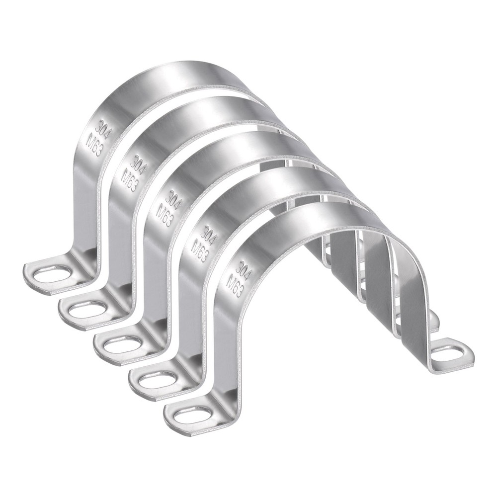 5pcs 2 1/2 Inch 63mm Conduit Clamp, M63 U Tube Pipe Clamp, Thick