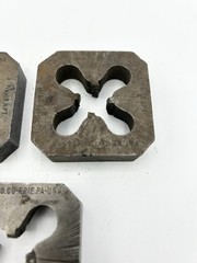 Set Of 3 Reed 3/8&rdquo; Pipe Die 1S 2-1/2&rdquo; x 2-1/2&rdquo; Block Pipe Threader