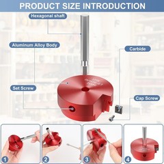 9PCS PVC Pipe Reamer Kit 1/2&Prime;-4&Prime; Fitting Saver for Drill SCH40 ABS Pipes