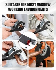 12 Pcs Heavy-Duty Ratcheting Pipe Cutter Kit for Copper & PVC, Compact Tubing Cu