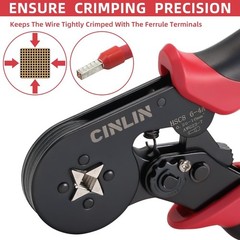 Ferrule Crimping Tool Kit &ndash; Square Ferrule Crimper Plier (AWG 23-7) with 1380pcs