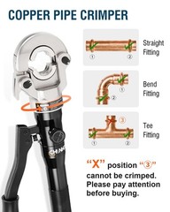CHANHYD Hydraulic Copper Tube Fittings Press Crimping 1/2&Prime;, 3/4&Prime;, 1&Prime;, Silver