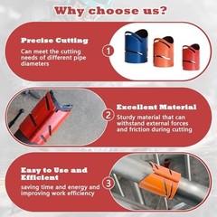 Pipe Cutting Guide Kit 3Pcs &ndash; Steel, 45&deg;/90&deg;/22.5&deg;/Saddle Cuts, Sizes 1-7/8&Prime; to