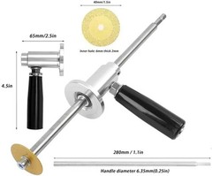 BJinegely Inside PVC Pipe Cutter, 7-Inch Adjustable Cutting Depth, Silver