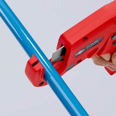 Knipex 94 10 185 Pipe Cutter for plastic conduit pipes 185 mm, Red