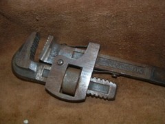 VINTAGE ANTIQUE 14&Prime; & 8&Prime; SET OF 2 PIPE WRENCHES HD DROP FORGED STEEL MADE IN USA