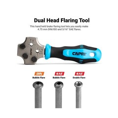 Capri Tools 3/16 in. Dual Head Flaring Tool, makes 4.75 mm ISO/DIN Bubble Fla&hellip;