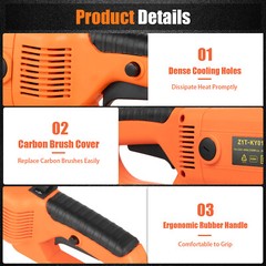 Handheld Electric Pipe Threader Threading Machine W/6 Pipe Cutter 1/2&Prime; &ndash; 2&Prime;