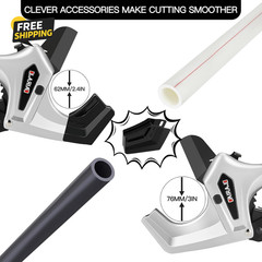 Ratchet PVC Pipe Cutter Heavy Duty,Cuts up to 3 Inches,Cutter with One-Click