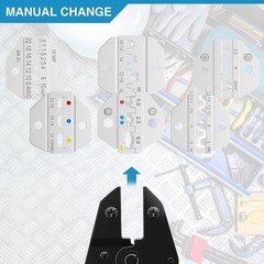 Plustool 6PCS Crimping Tool Set &ndash; Ratcheting Wire Crimper &ndash; for Heat Shrink, Ins