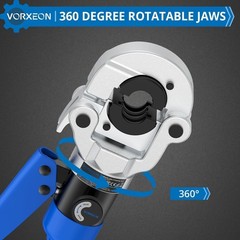 Copper pipe Pro press crimper 8 Ton 15.74 inch, Blue and Black