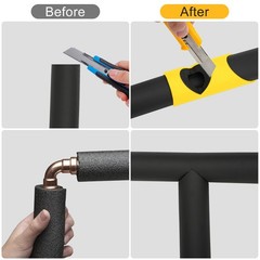 6x Pipe Insulation Cutting Guide Kit 15-53mm Foam Tube Cutter HVAC Plumbing Tool