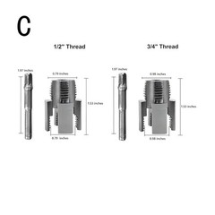 2pc Pipe Threading Tool 12 34 Integrated Internal External PVC Threader Kit