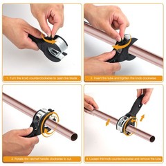 Ratcheting Tubing Cutter Tool Copper PVC Pipe Ratchet Tube 8-29mm Tube Cutter