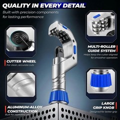 Flexzion Copper Pipe Cutter Set &ndash; Heavy Duty Tubing Tool 1/4&Prime;&ndash;2 3/4&Prime; with Min&hellip;