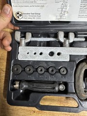 K-D Tools 2199 Double Flaring Tool Set Made In USA w/ Threaded Dies in Case