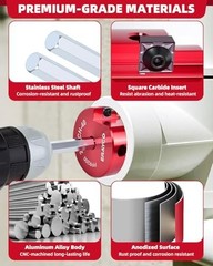 PVC Pipe Reamer Kit 4 Piece 1 1/2 2 3 4 Inch Fitting Saver for PVC CPVC ABS Pipe