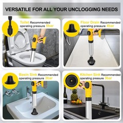 Electric Toilet Plunger Pro Compatible for Dewalt 20V Battery (Not Yellow