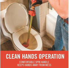 RIDGID 59802 K-6DH Hybrid Toilet Snake Auger with 6&prime; Heavy-Duty Drop Head Tri-Wr