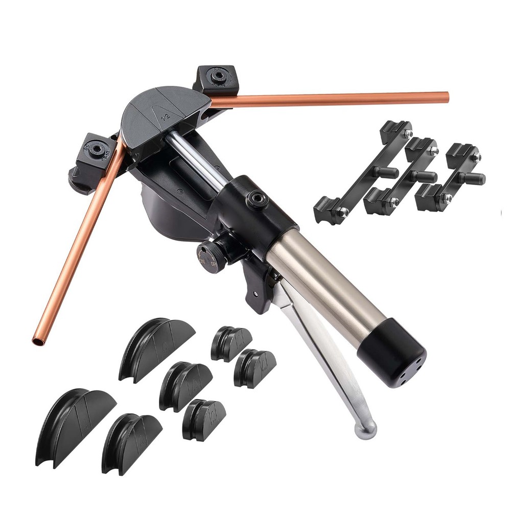 Uimoso Hydraulic Tube Bender Kit for Copper Pipes, 1/4 to 7/8 In,Includes 7 Dies