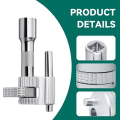 3/8&Prime; Tub Drain Removal Tool with Ratchet Wrench for Bathtub & Sink Plumbing Repa