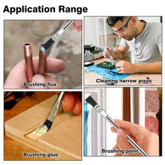 60x Horsehair Acid Brush 6 X 3/8&Prime; Flux Brush for Solder Plumbing Glues Touch UPS