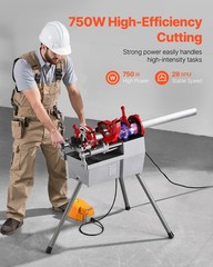 VEVOR Electric Pipe Threader Machine 750W 28RPM Cutter for 1/2&Prime; to 2&Prime; Pipes