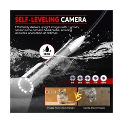 Sewer Camera Self Leveling 100ft, 7mm Thicker Cable Drain Camera with Distanc&hellip;