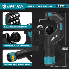 LIBRATON Pipe Cutter Tool 1/8&Prime;- 2&Prime;, Heavy-Duty Copper Tube Cutters, PEX Pipe &hellip;